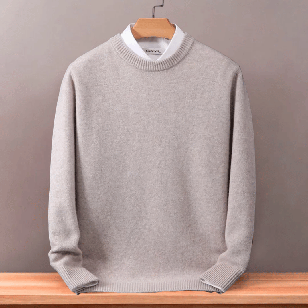 Oversized kasjmiertrui voor heren