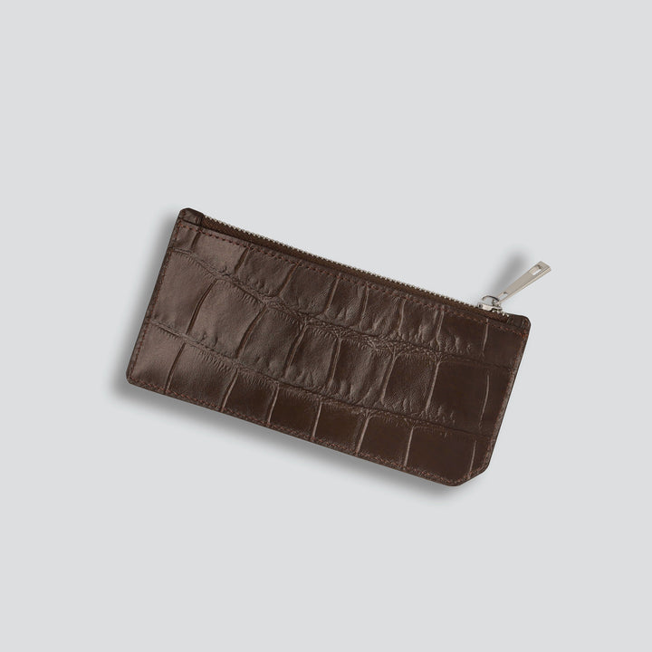 Cardholder - soft croco espresso