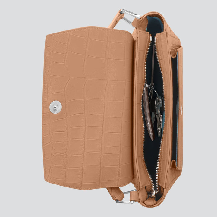 Ikon Shoulder Bag - soft croco cappuccino