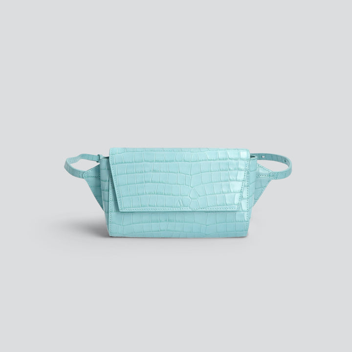Ikon Belt Bag - croco pale turquoise