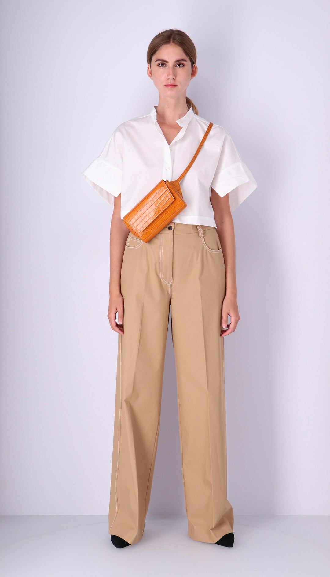 Ikon Belt Bag - croco apricot