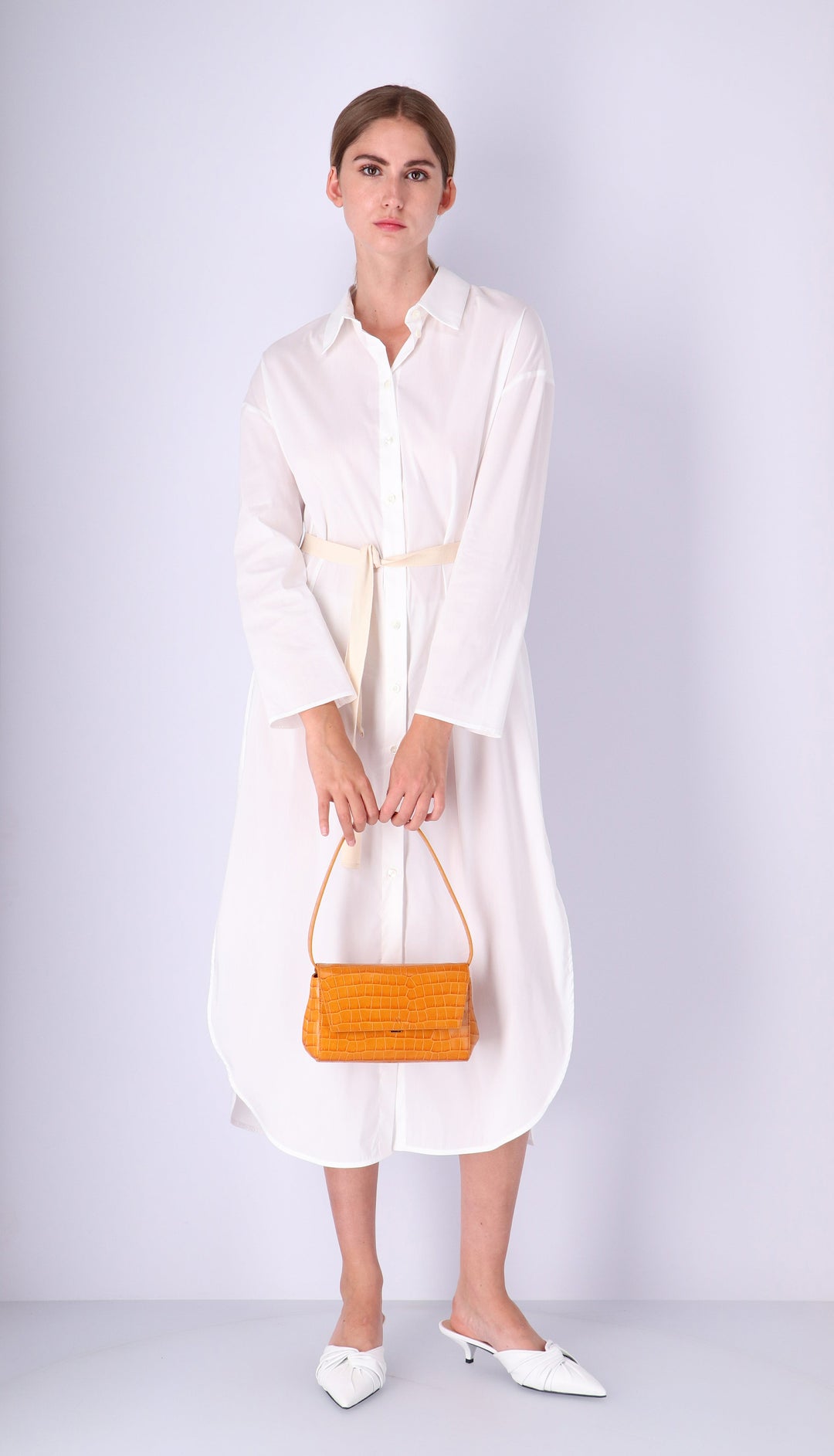 Ikon Clutch - croco apricot