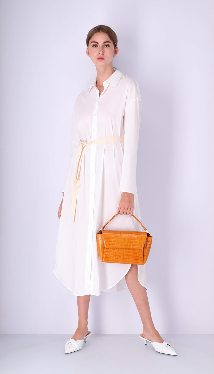 Ikon Shoulder Bag - croco apricot