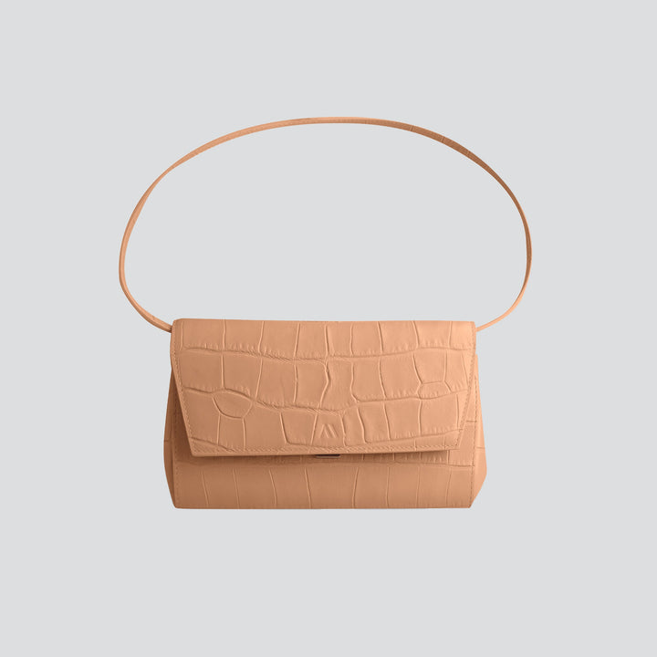 Ikon Clutch - soft croco cappuccino