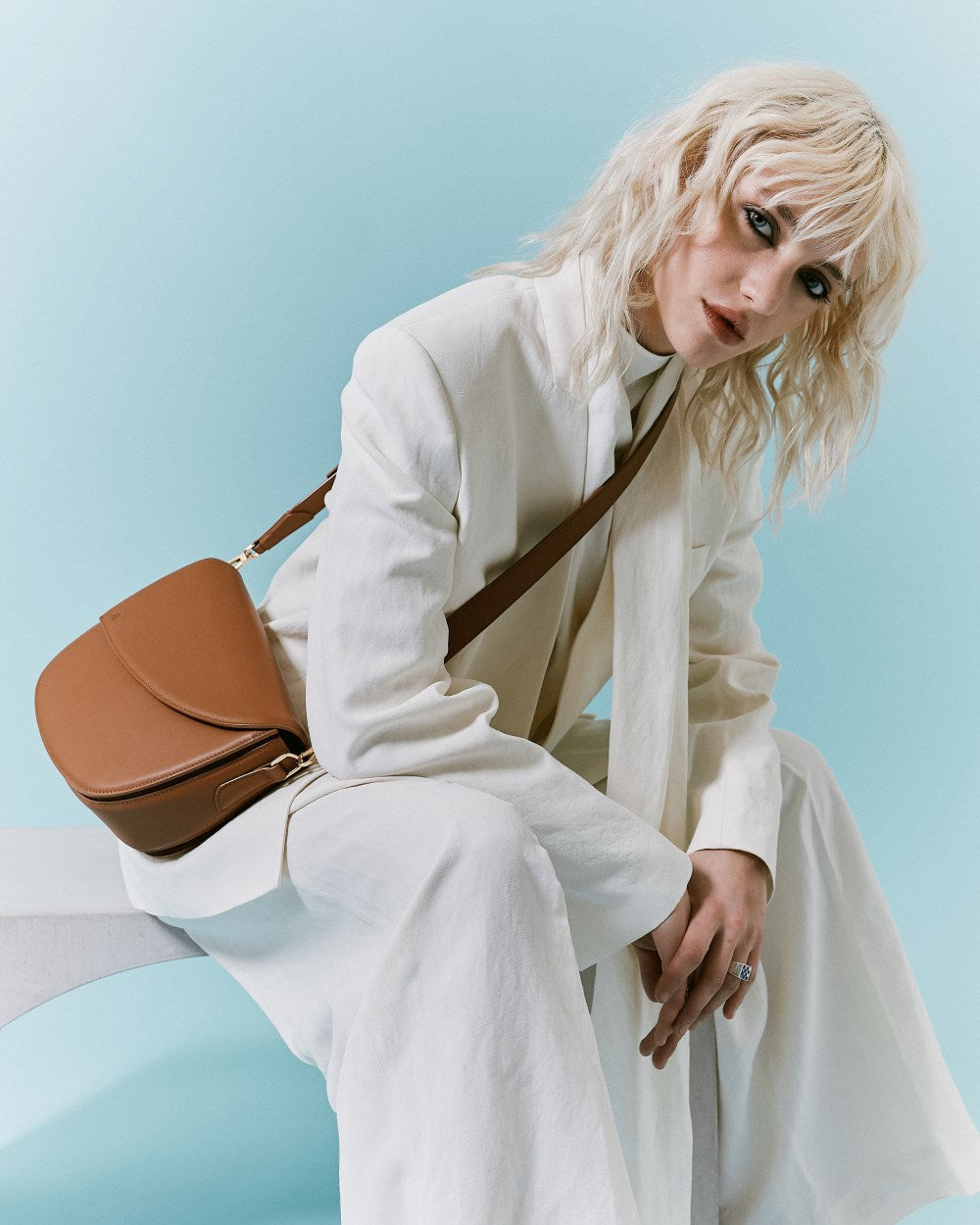 Rebel Saddle Bag - soft touch cognac