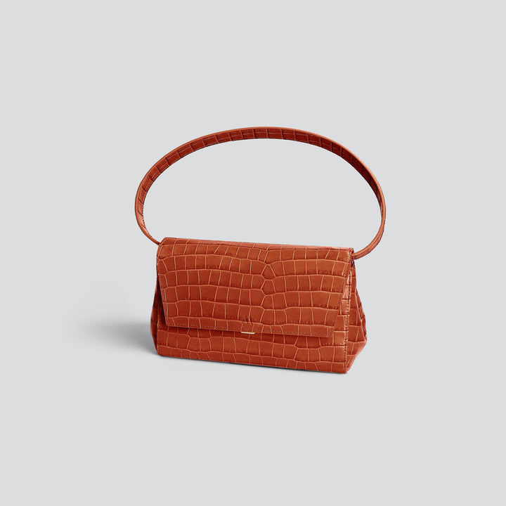 Ikon Clutch - croco caramel
