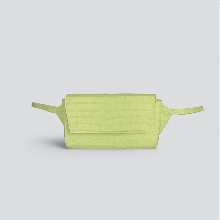 Ikon Belt Bag - croco lime green