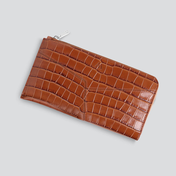 Large Wallet - croco caramel