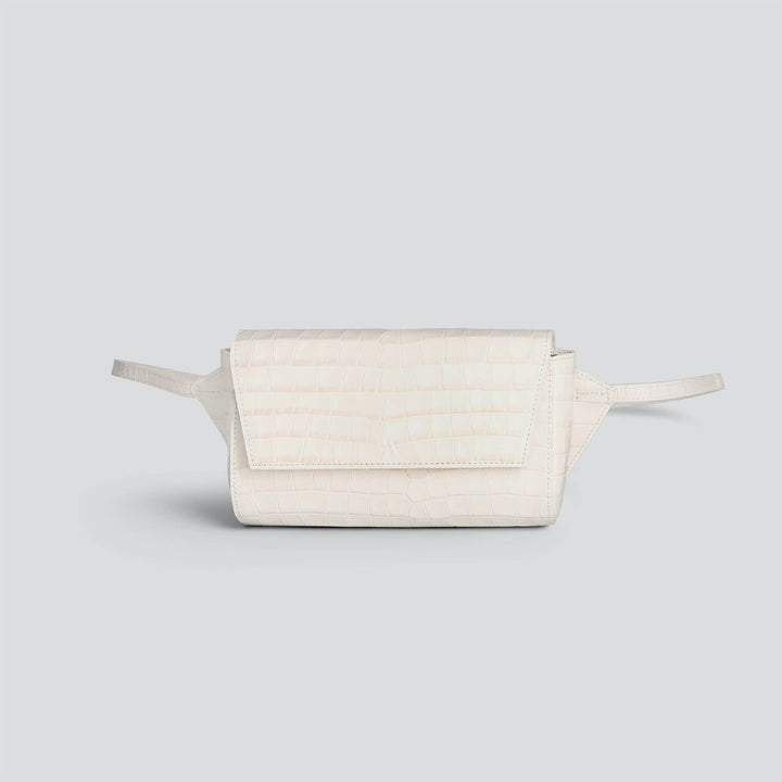 Ikon Belt Bag - croco stone white