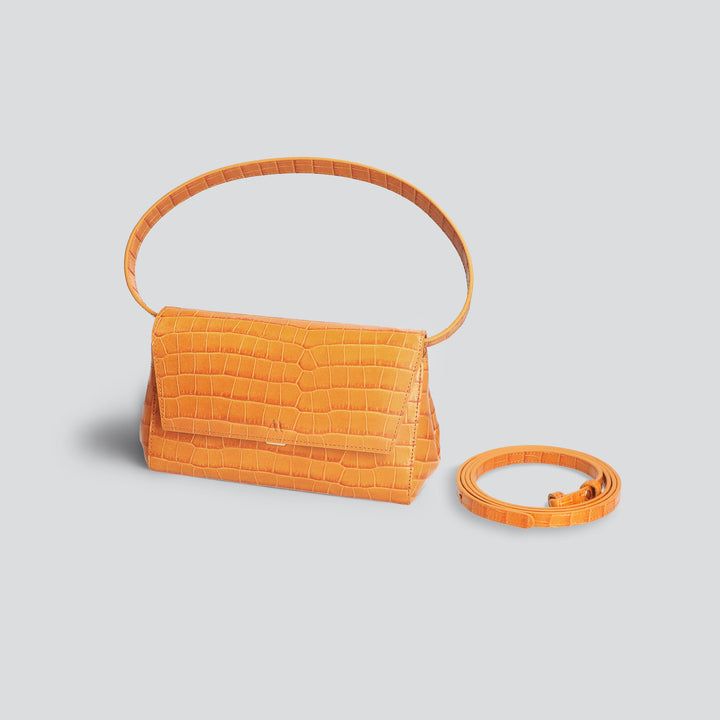Ikon Clutch - croco apricot