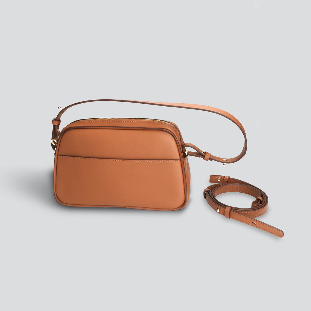 Mini Bowler - cognac - double strap