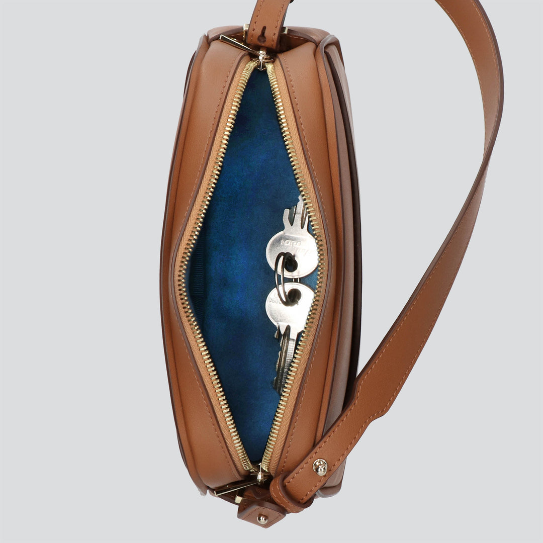 Mini Bowler - cognac - double strap
