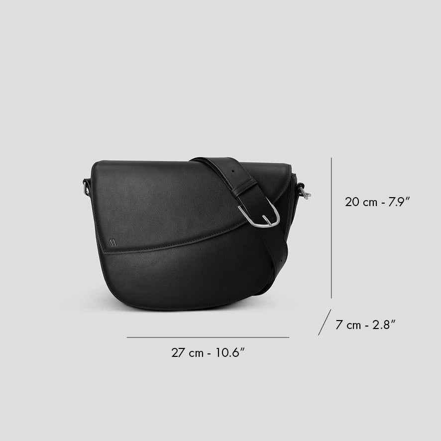 Rebel Saddle Bag - soft touch black