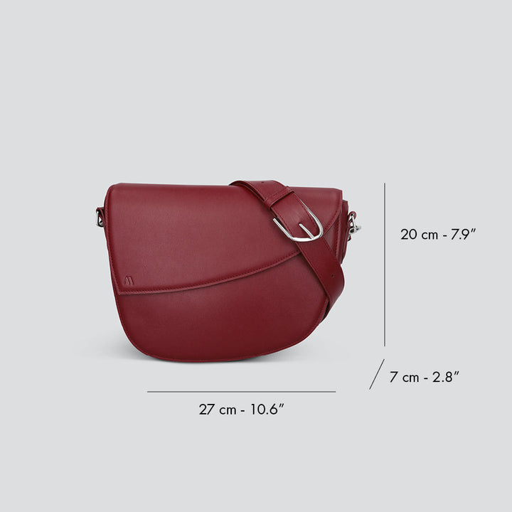 Rebel Saddle Bag - soft touch dahlia red