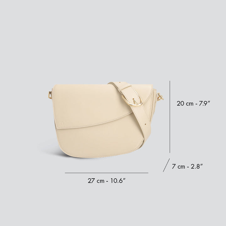 Rebel Saddle Bag - soft touch cream