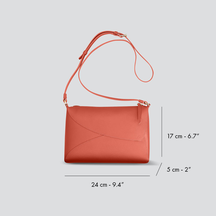 Rebel Clutch - soft touch terracotta