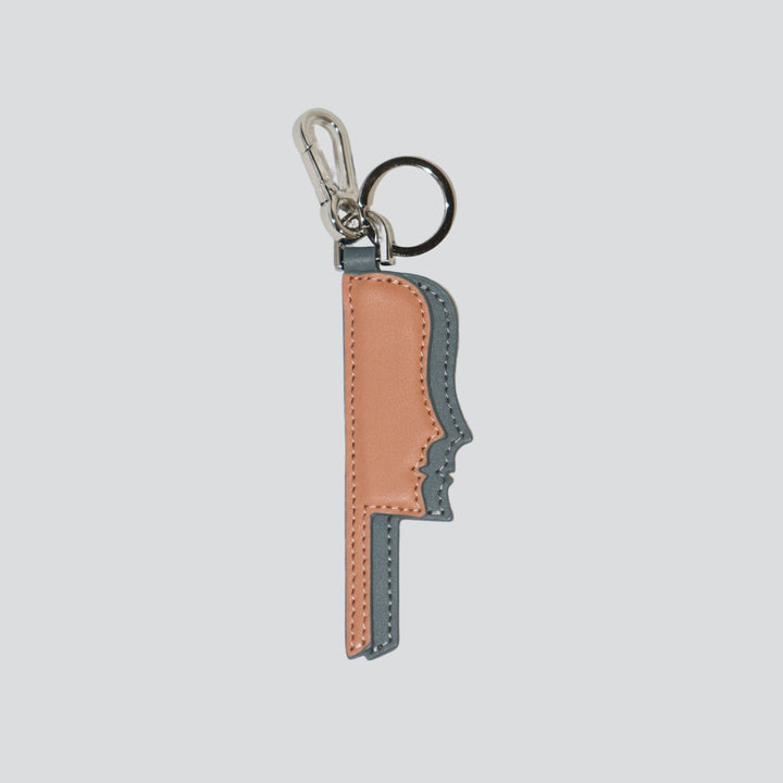 Sisterhood Key Chain -  grey green/almond brown