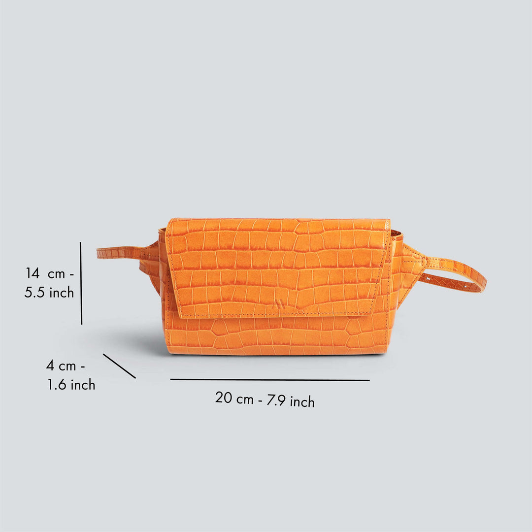 Ikon Belt Bag - croco apricot