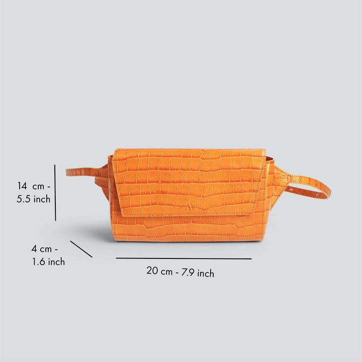 Ikon Belt Bag - croco apricot