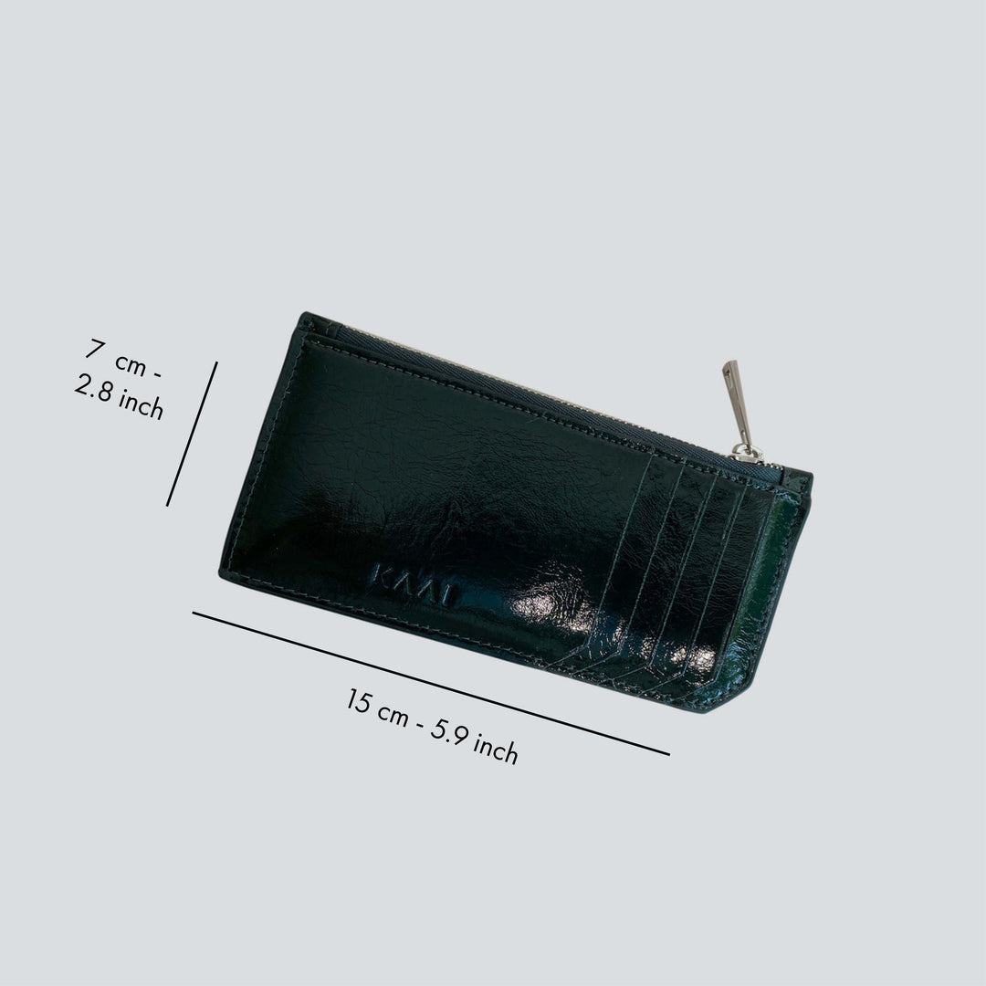 Cardholder - forest green naplack