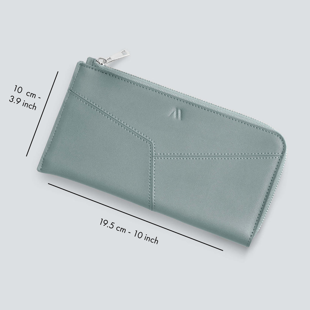 Large Wallet - grey blue