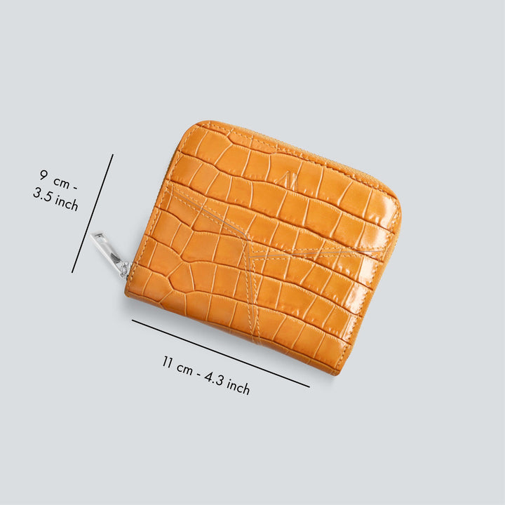 Small Wallet - croco apricot