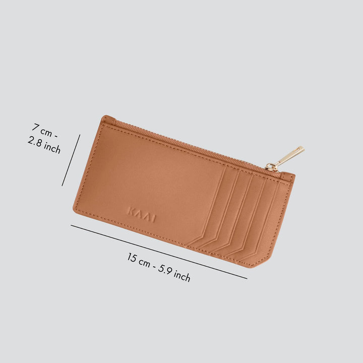 Cardholder - almond brown