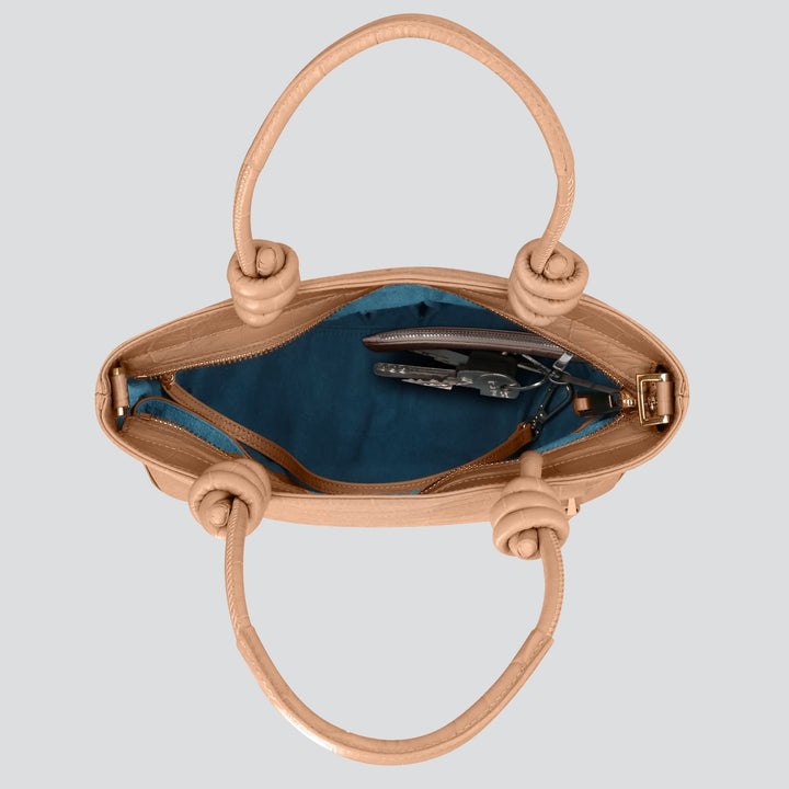 Mini Loop - soft croco cappuccino