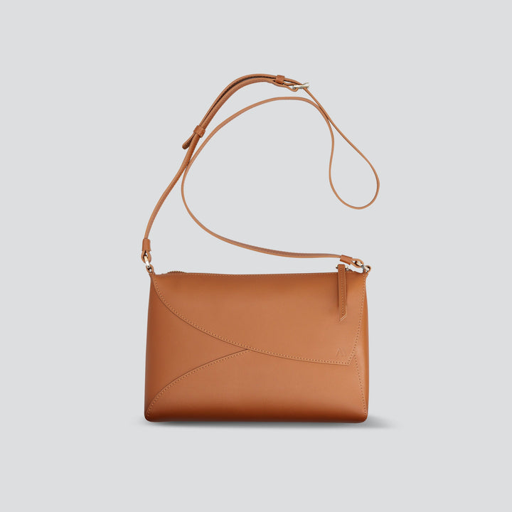Rebel Clutch - soft touch cognac