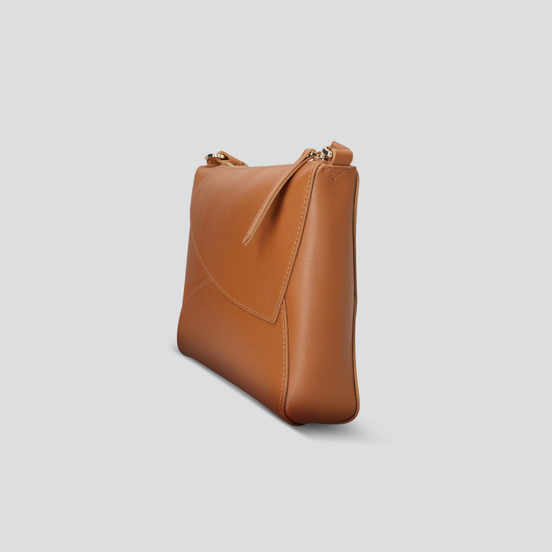 Rebel Clutch - soft touch cognac