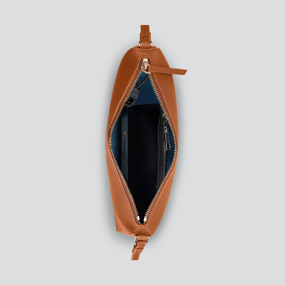 Rebel Clutch - soft touch cognac