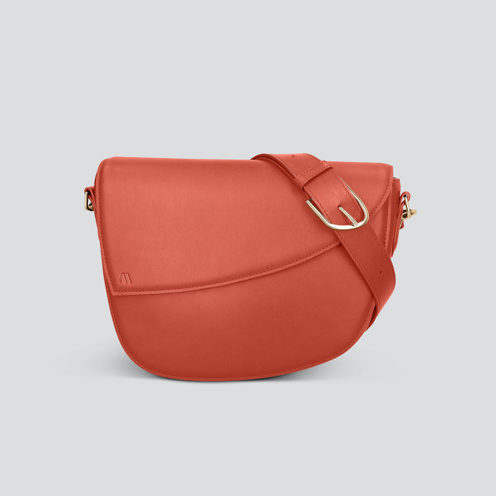 Rebel Saddle Bag - soft touch terracotta