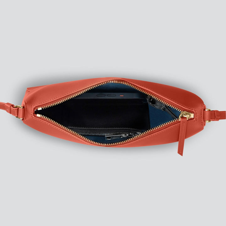 Rebel Clutch - soft touch terracotta