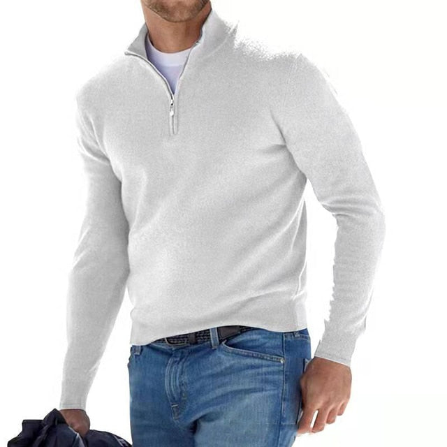 V-hals Pullover voor Heren met rits - Ideaal voor de lente