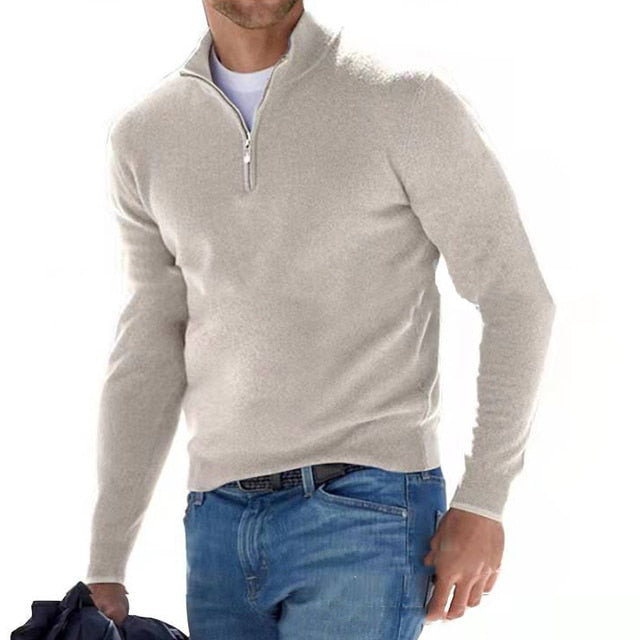V-hals Pullover voor Heren met rits - Ideaal voor de lente