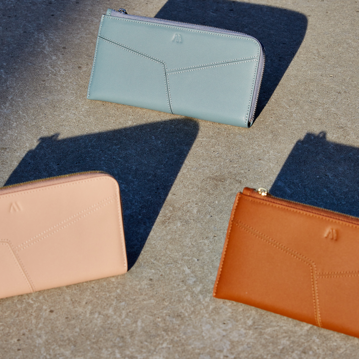 Large Wallet - grey blue