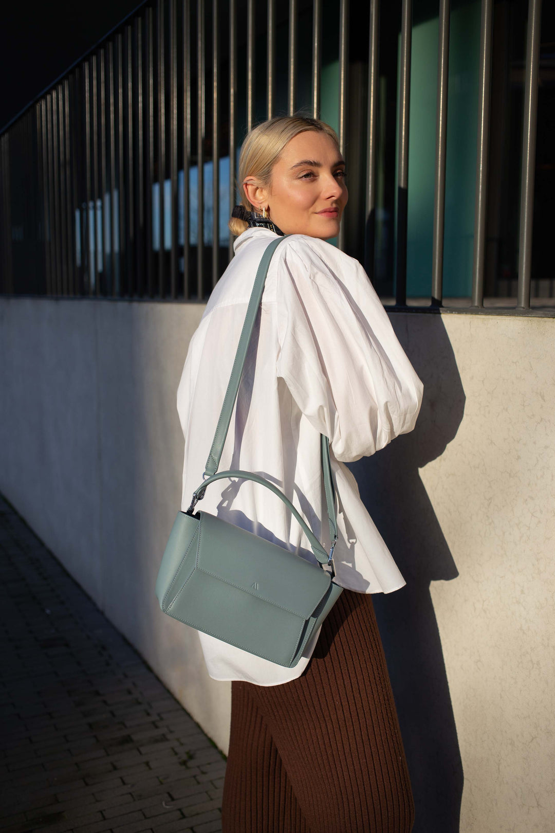 Ikon Shoulder Bag - grey blue
