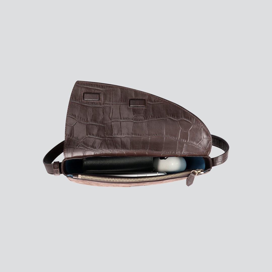 Rebel Cross Body - suede espresso