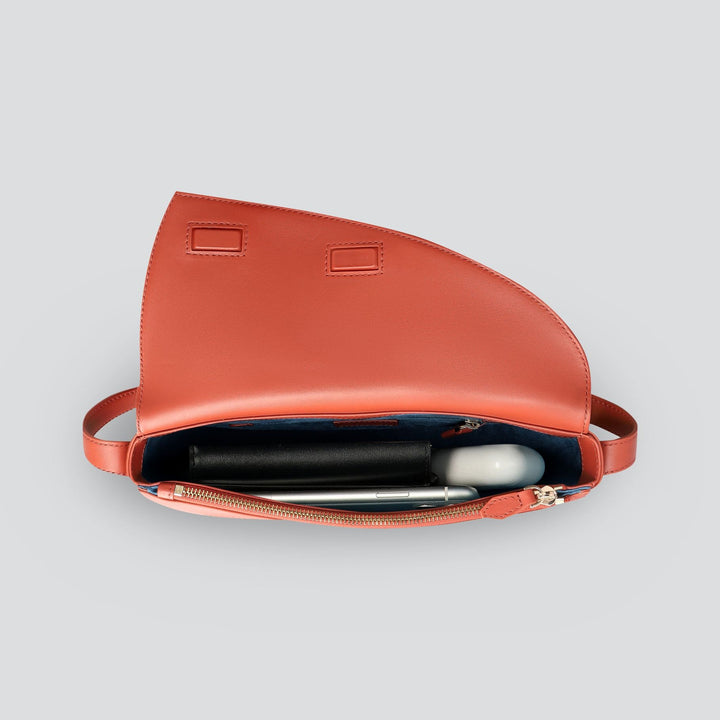 Rebel Cross Body  - soft touch terracotta
