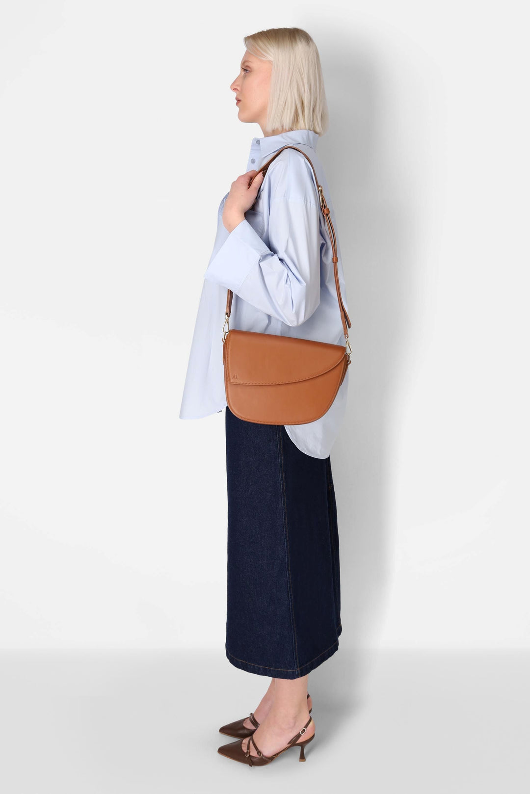 Rebel Saddle Bag - soft touch cognac