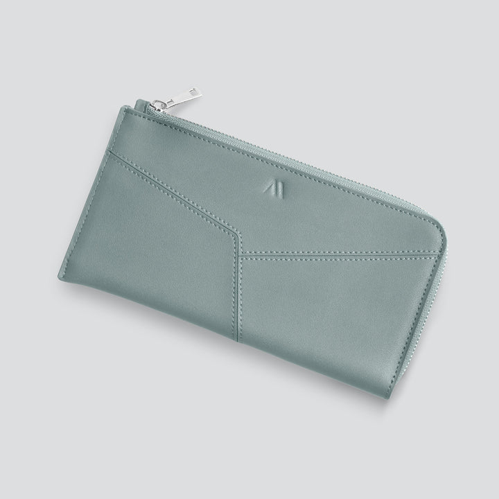 Large Wallet - grey blue