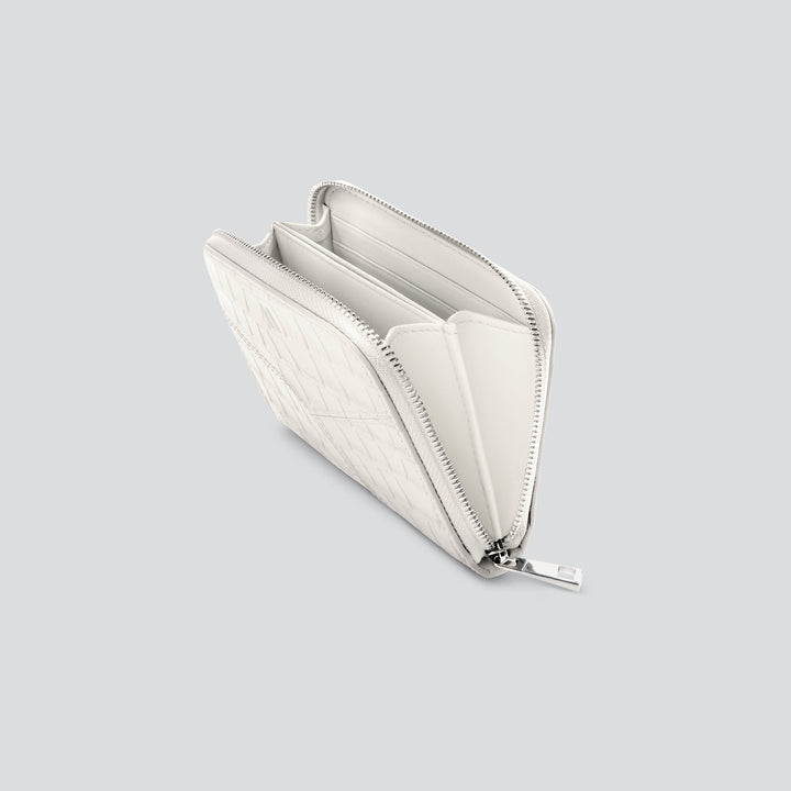 Small Wallet - croco stone white