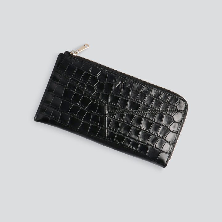 Large Wallet - croco black