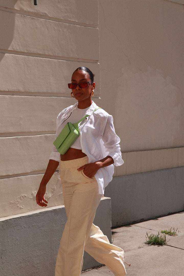 Ikon Belt Bag - croco lime green